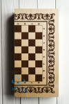 Игра 4 в 1 нарды, шашки, шахматы пластмассовые, карты 40х40 см